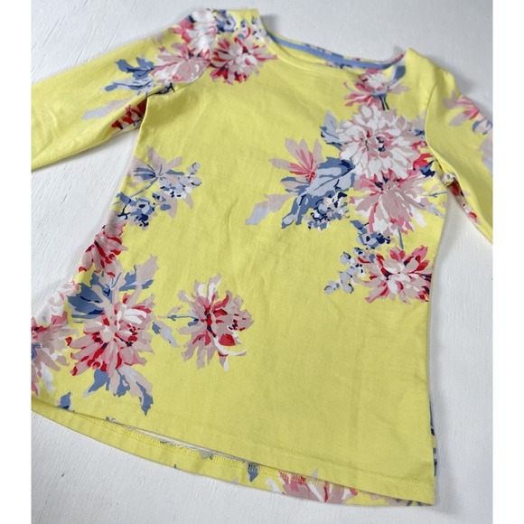 Joules Tops - WOMENS JOULES 3/4 SLEEVE TOP BLOUSE YELLOW FLORAL PRINT US size 6 Thick Cotton